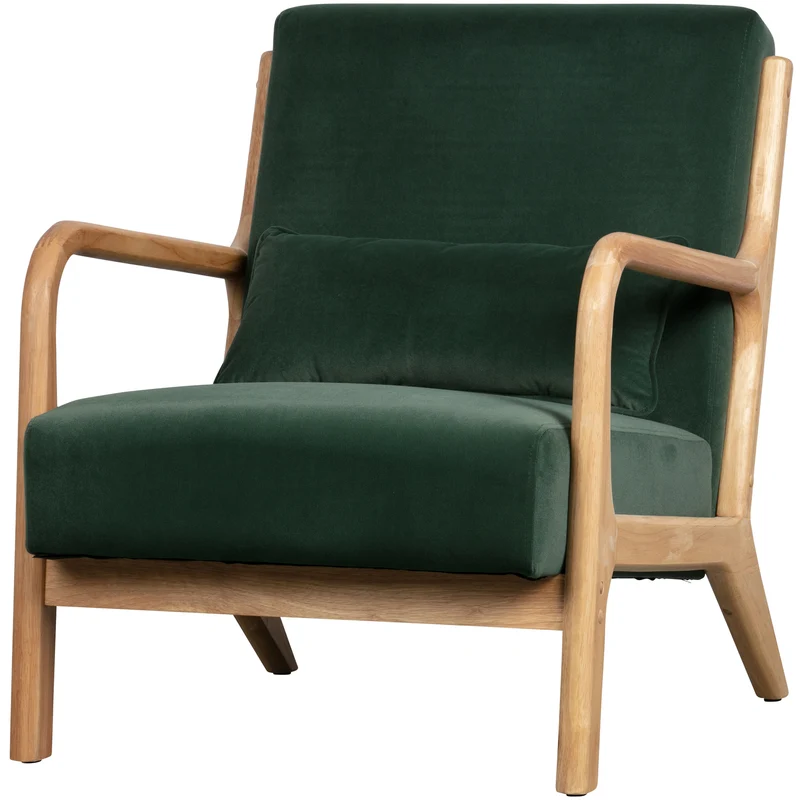 Mark fauteuil velvet flesgroen