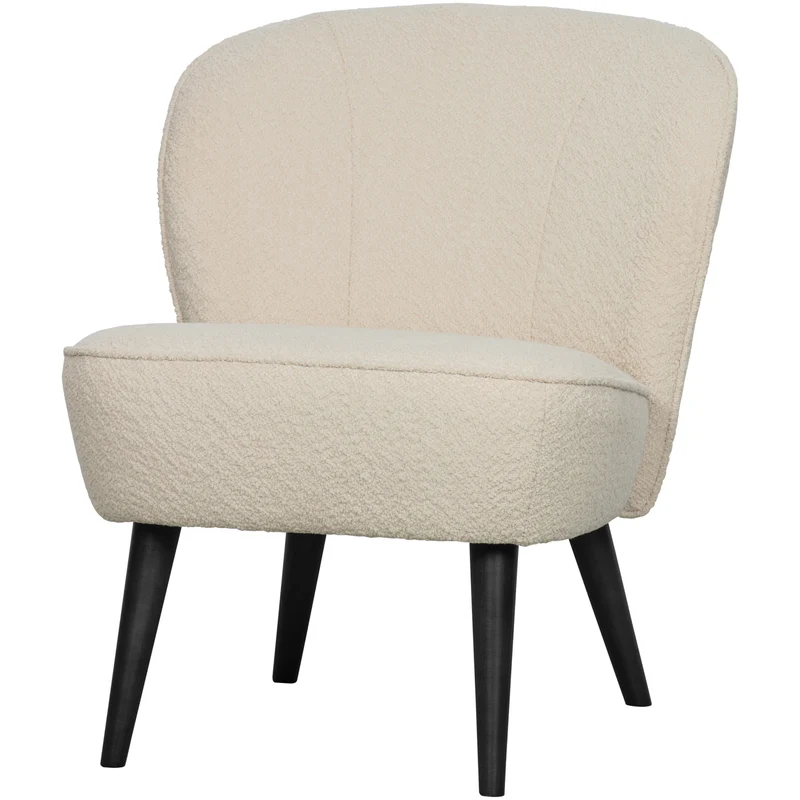 Sara fauteuil bouclé crème