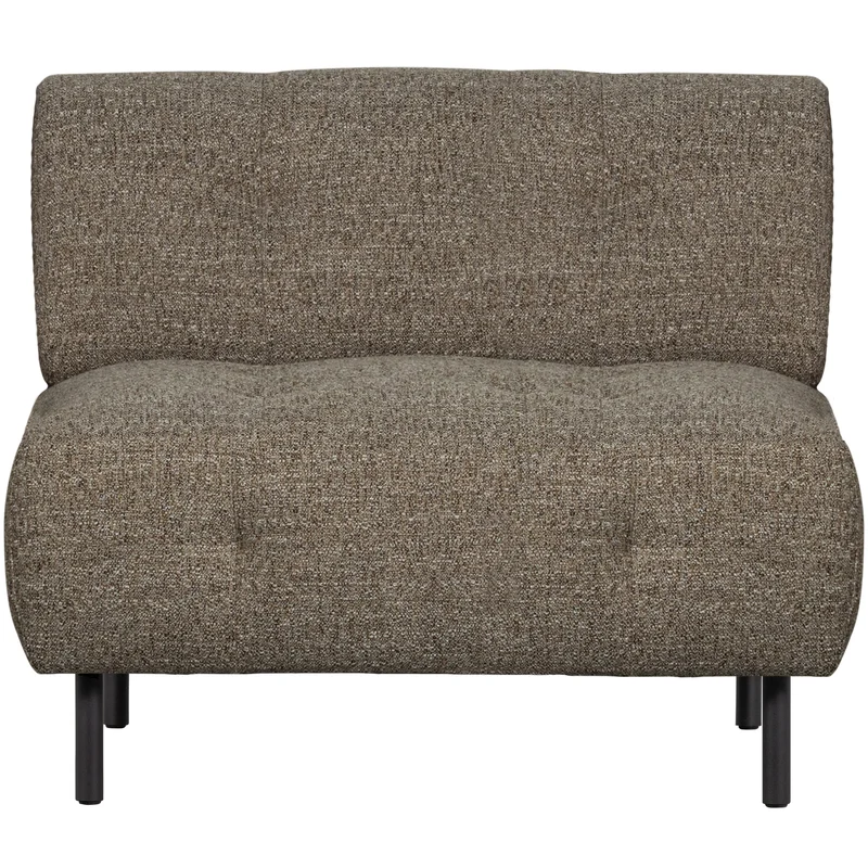 Lloyd fauteuil grof geweven donkerbruin melange