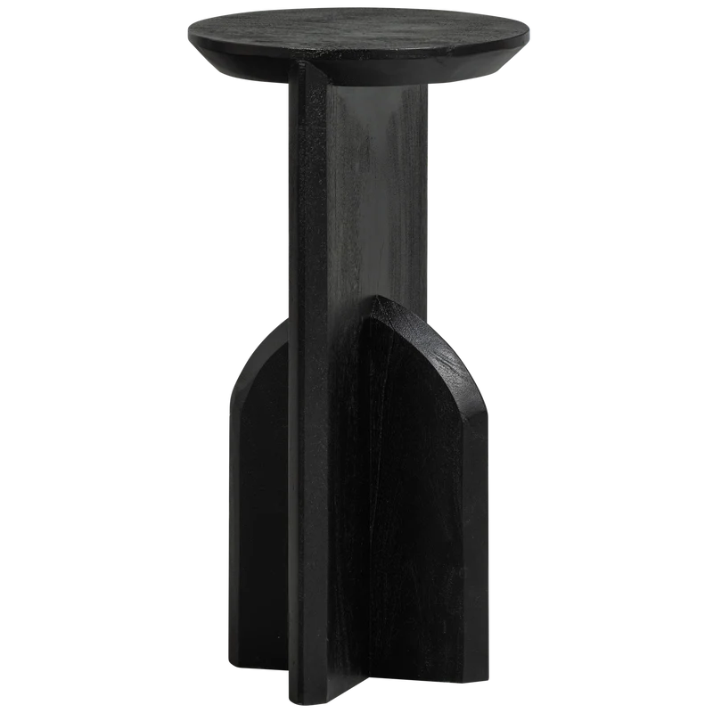 Kioni smalle bijzettafel acacia hout zwart