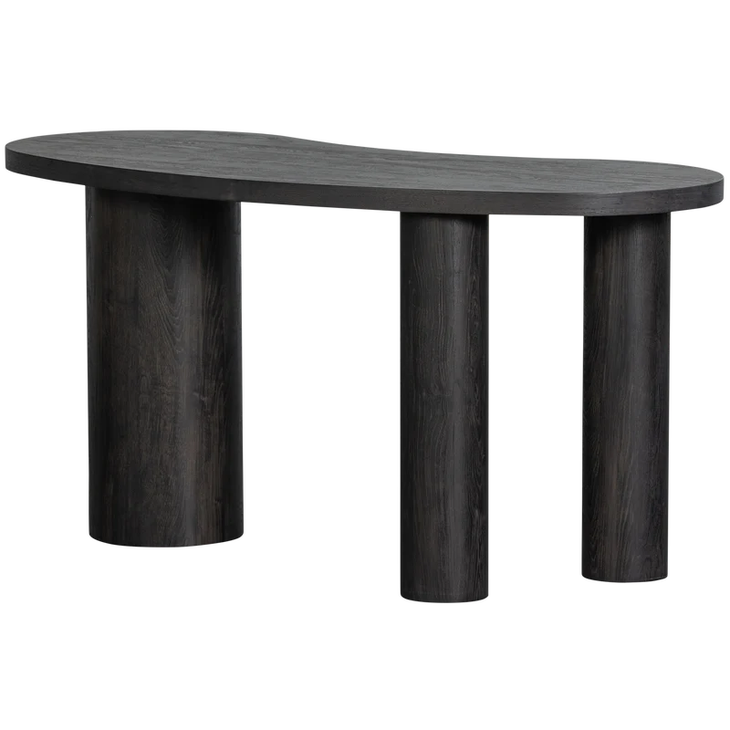 Maan organisch sidetable/bureau mdf donkerbruin