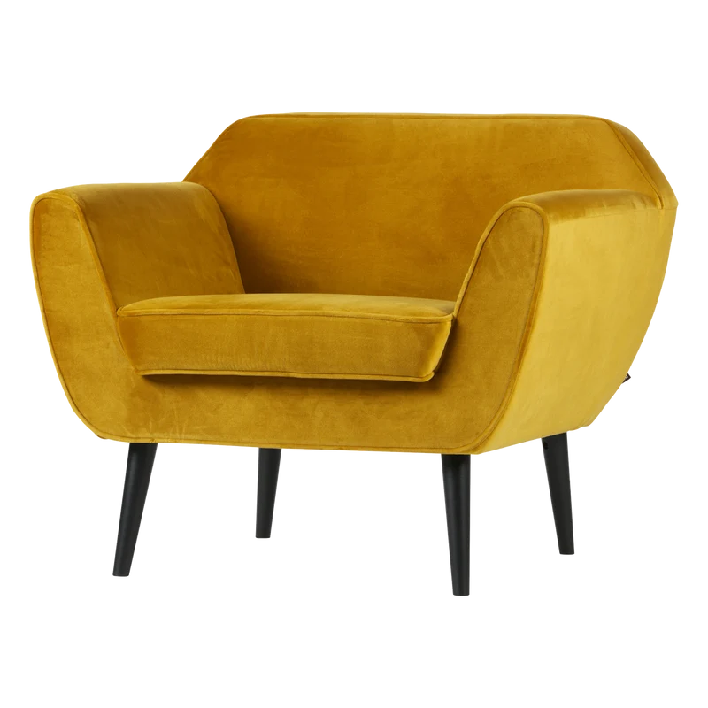 Rocco fauteuil velvet oker