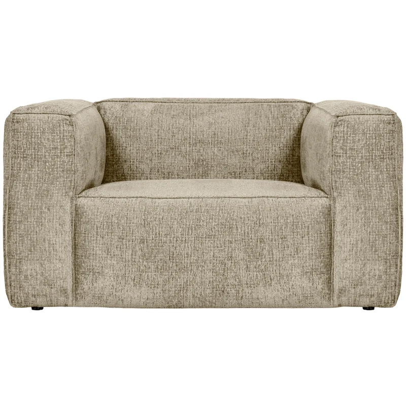 Bean fauteuil structure velvet buttermilk