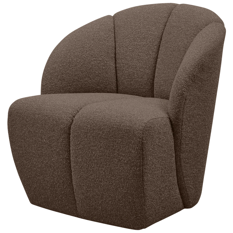 Mojo draaifauteuil bouclé bruin melange