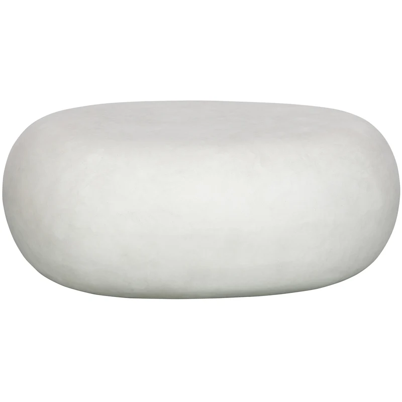 Pebble bijzettafel betonlook wit 31x65x49