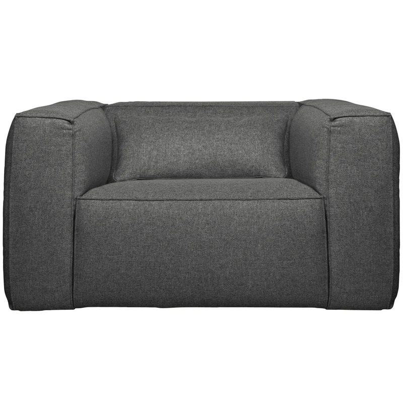 Bean fauteuil incl. kussen middengrijs gemeleerd