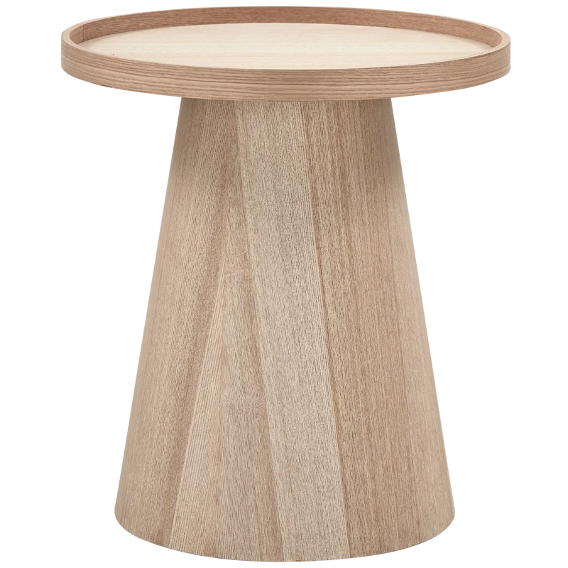 Maud bijzettafel conisch hout naturel 50xø45 cm