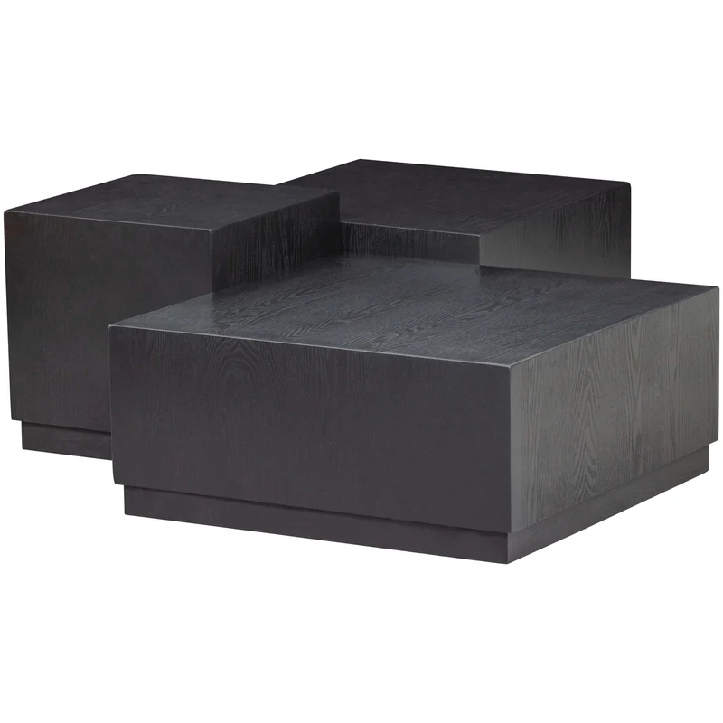 Set v 3 - Pim bijzettafels hout zwart