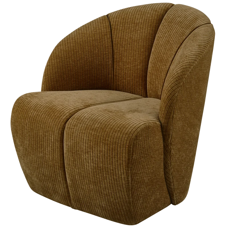 Mojo draaifauteuil ribstof honinggeel