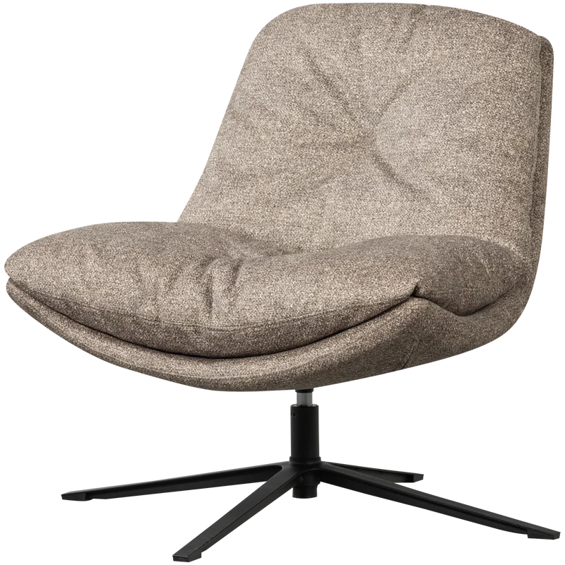Arve draaifauteuil bedrukte stof natural melange