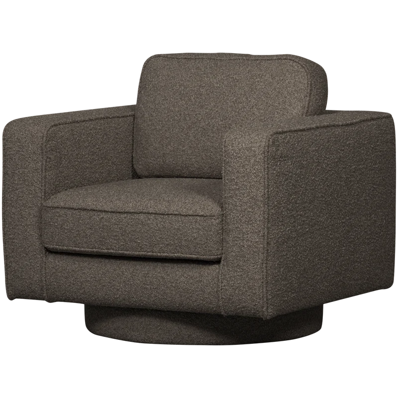 Lazy draaifauteuil bouclé antraciet