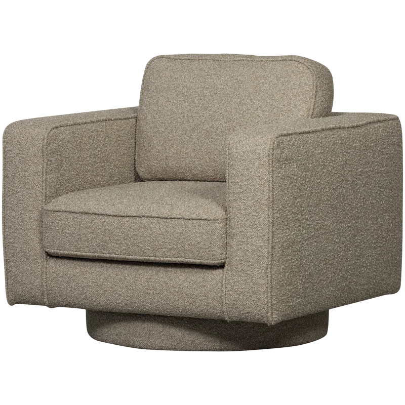 Lazy draaifauteuil bouclé zand