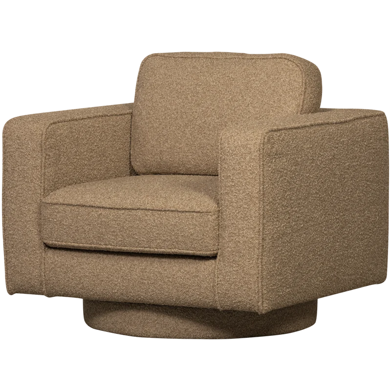 Lazy draaifauteuil bouclé bruin