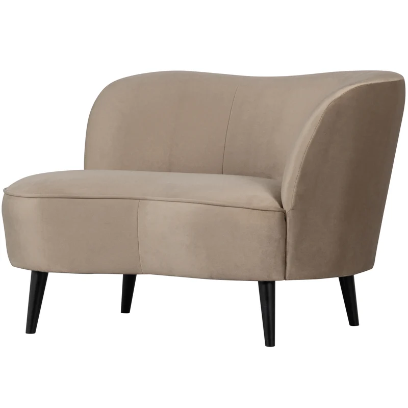 Sara lounge fauteuil rechts velvet khaki
