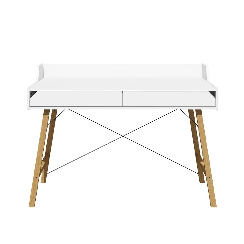 Bureau 2 tiroirs Bellamy Lotta Blanc