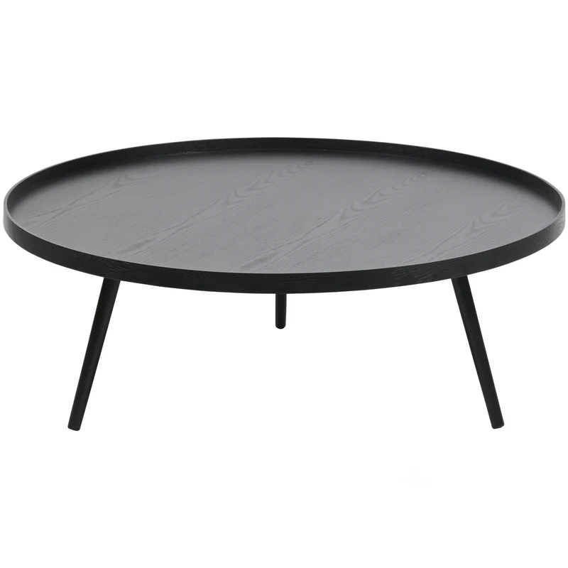 Mesa bijzettafel XXL hout zwart 36xø100