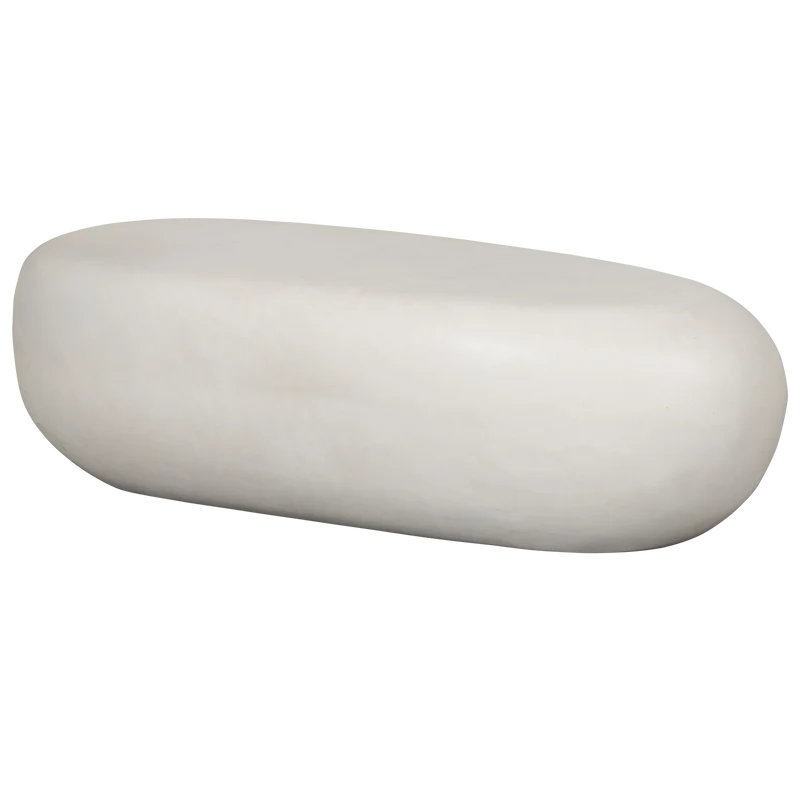 Pebble salontafel betonlook wit 28x100x43 cm