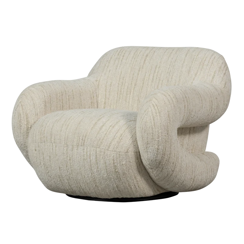 Folke fauteuil chenille naturel melange