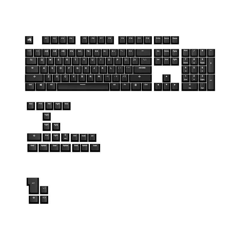 Glorious Keycaps V2 PBT ANSI US - Classic Black