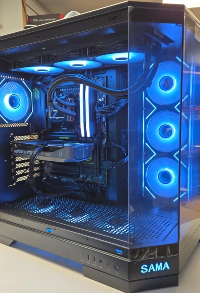 PC GAMING NEUF RYZEN 9 9900X RTX5060ti 16GB 32GB DDR5 RGB SSD 2TB NVMe WiFi
