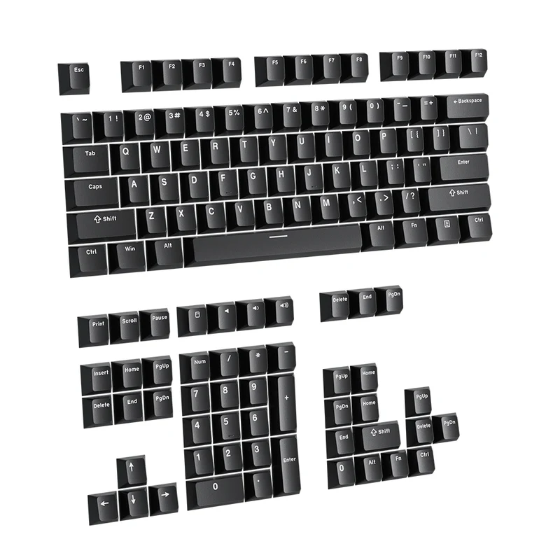 Pwnage Keycaps Set Cherry Dual Shot PBT Black