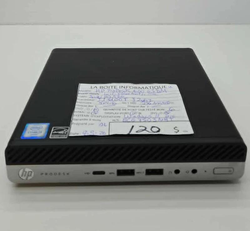 💻 Tiny PC HP ProDesk 600 G3 DM – i3 6ie • SSD 256Go NVMe • WiFi + BT • Windows 11 🔥