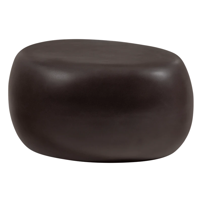 Pebble bijzettafel 31x65x49 cm betonlook donkerbruin