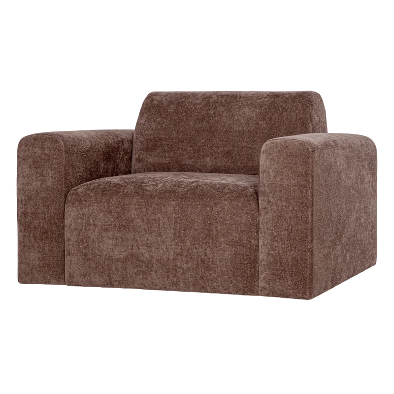 Umina fauteuil slub chenille oudroze
