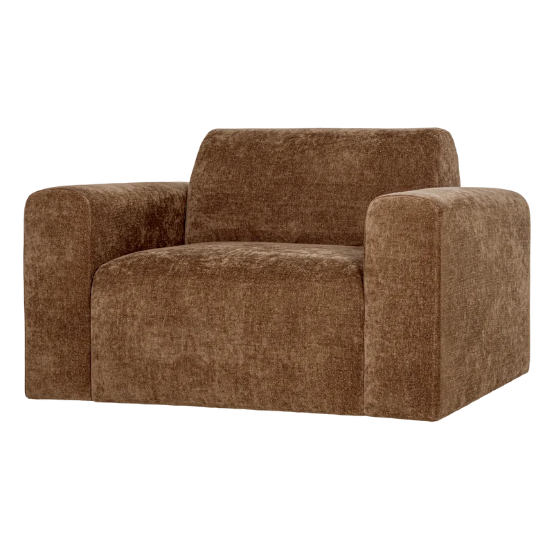 Umina fauteuil slub chenille lichtbruin