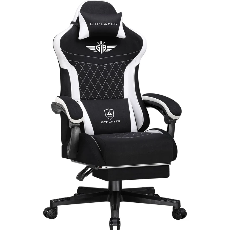 Fabric Gaming Chair GT832 with Linked Armrests & Spring Cushion