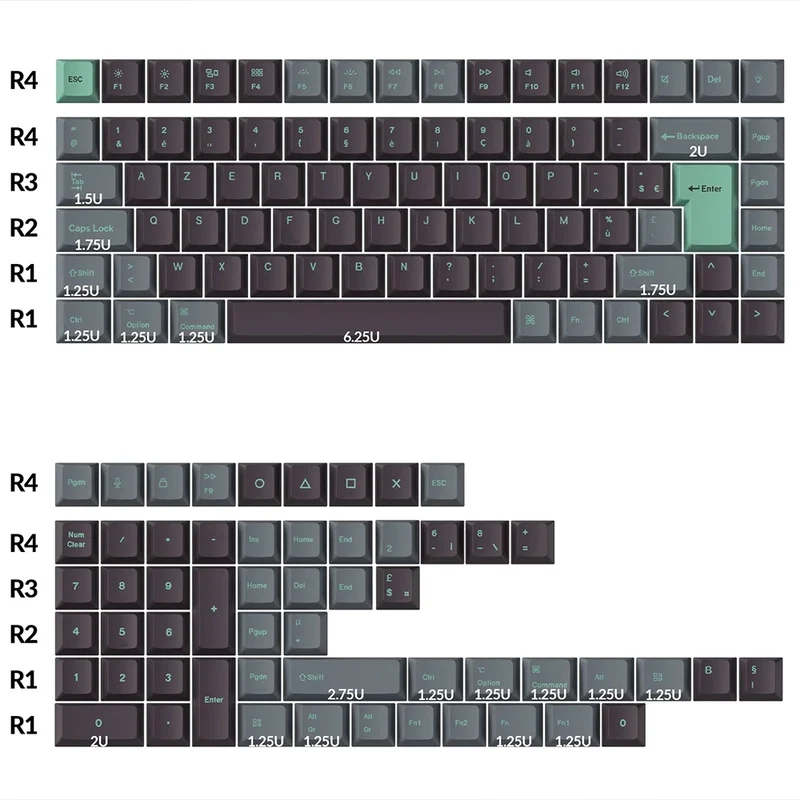 Keychron Keycaps Set Dye Sub Hacker Mint