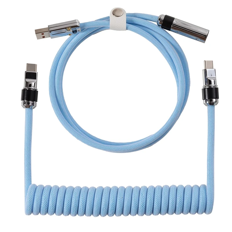 Wraith Bidirectional Coiled Cable Blue