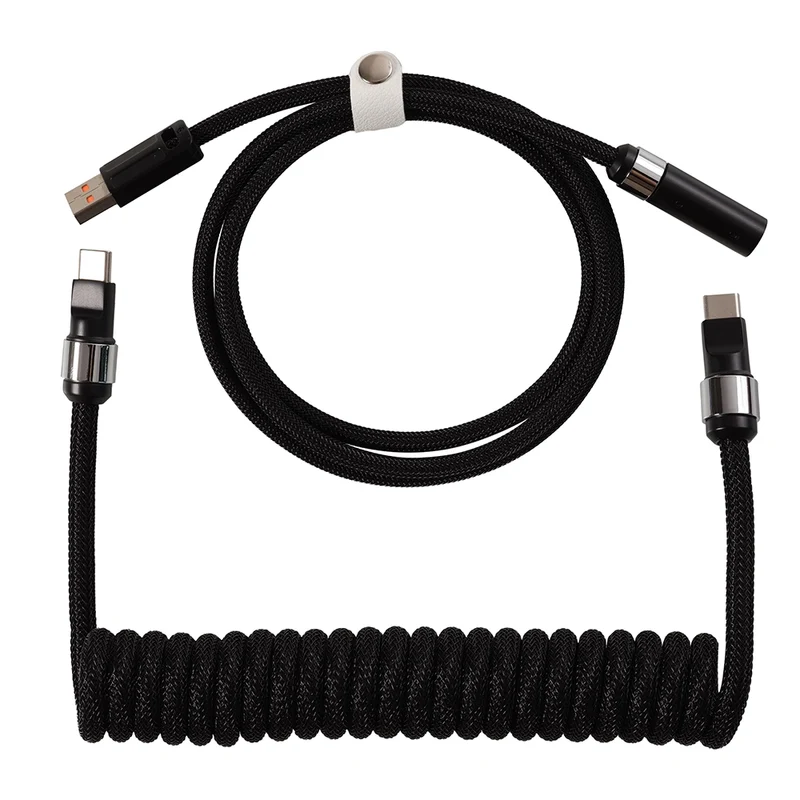 Wraith Bidirectional Coiled Cable Black