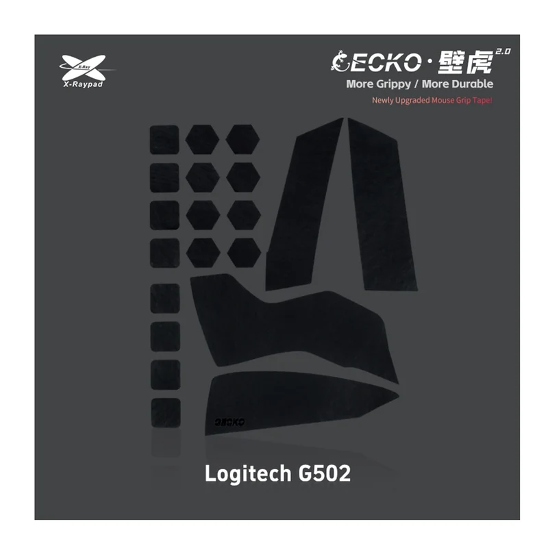 X-Raypad Geckos 2.0 Grips Logitech G502 Black
