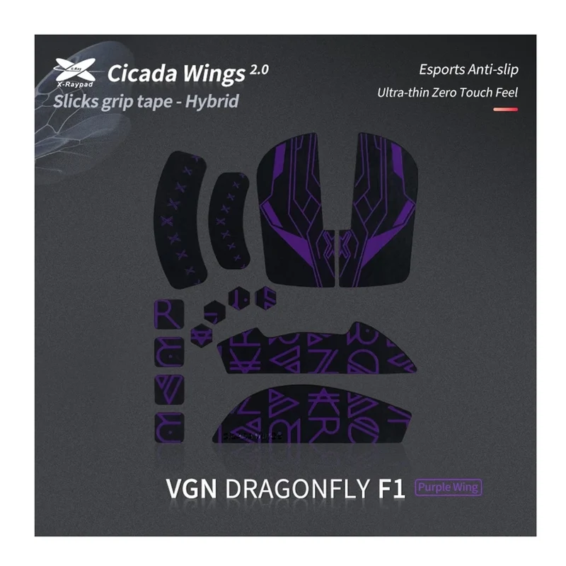 X-Raypad Cicada Wings 2.0 Grips VGN F1 Black Purple