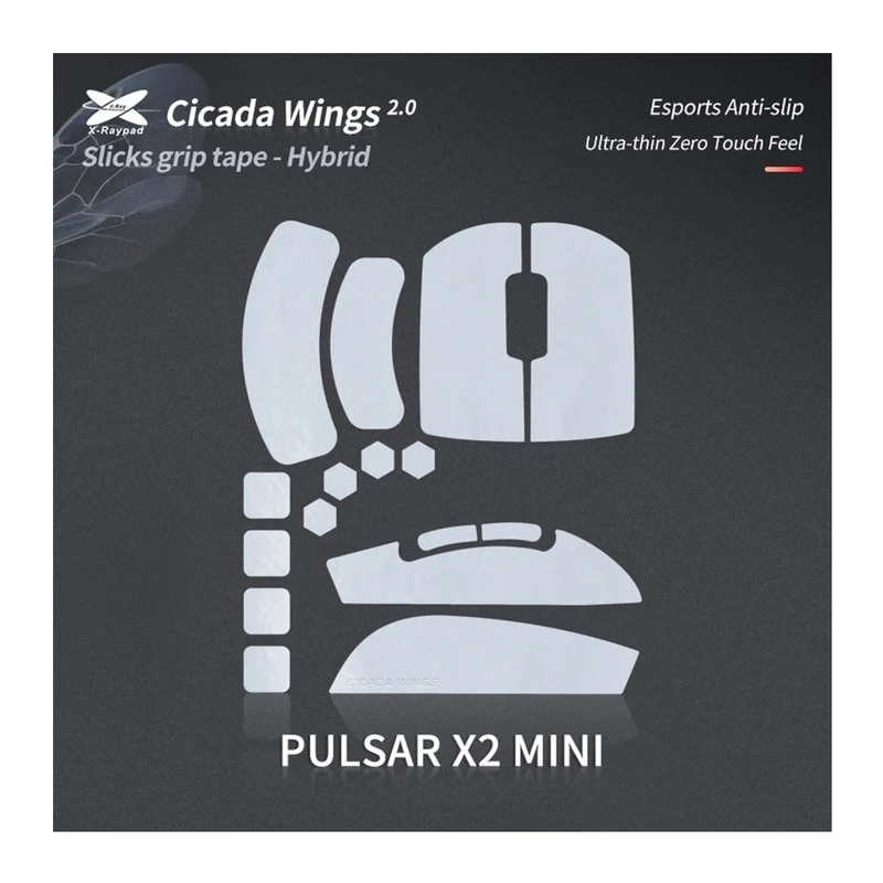 X-Raypad Cicada Wings 2.0 Grips Pulsar X2 Mini White