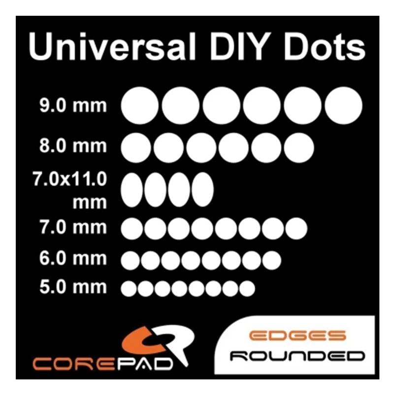 Corepad Skates Teflon PRO #01 Dots Universal 0,75 mm