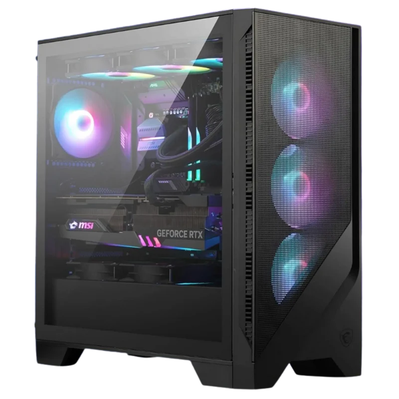PC Gamer MSI MAG Forge 320R — RTX 5080 · Ryzen 7 9700X · Noir