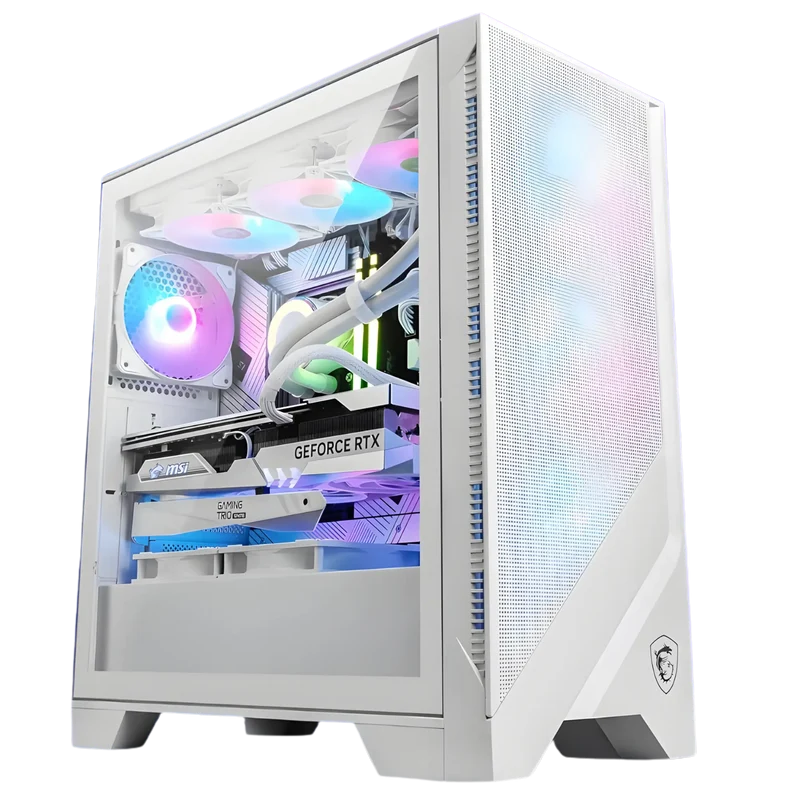PC Gamer MSI MAG Forge 320R — RTX 5080 · Ryzen 7 5700X · Blanc