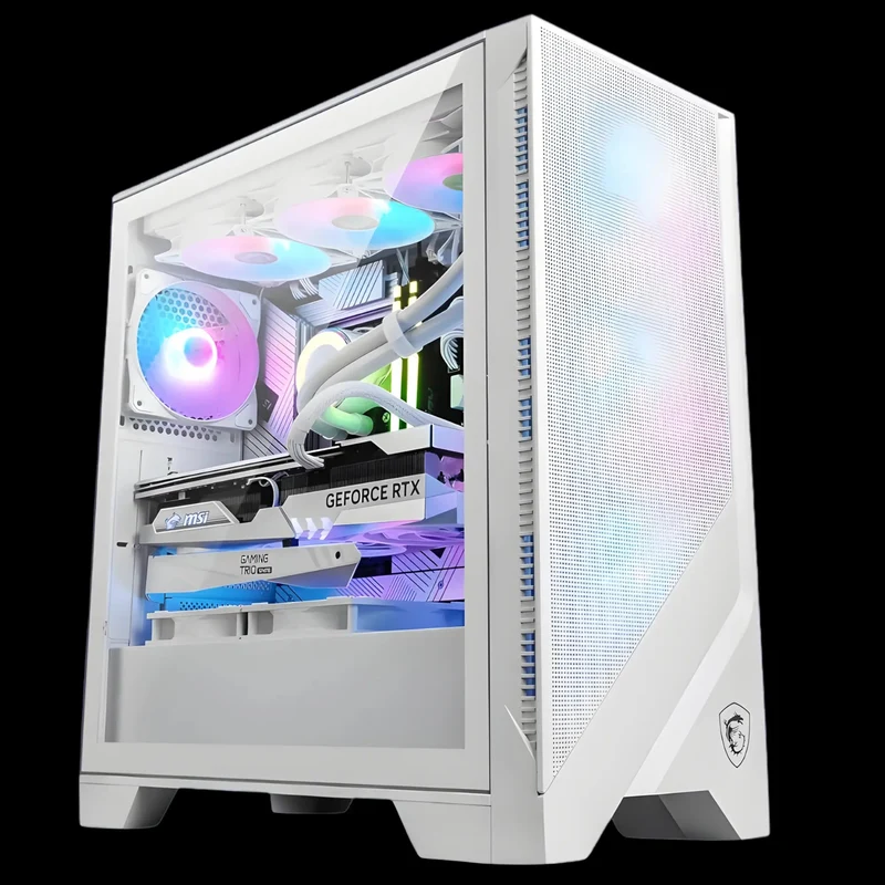 PC Gamer MSI MAG Forge 320R — RTX 5070 · Ryzen 5 5500 · Blanc