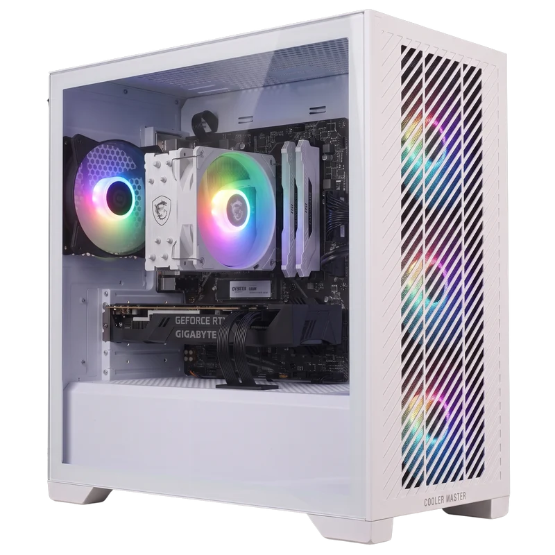 PC Gamer Cooler Master Elite 301 — RTX 5060 · Ryzen 7 5700X · Blanc
