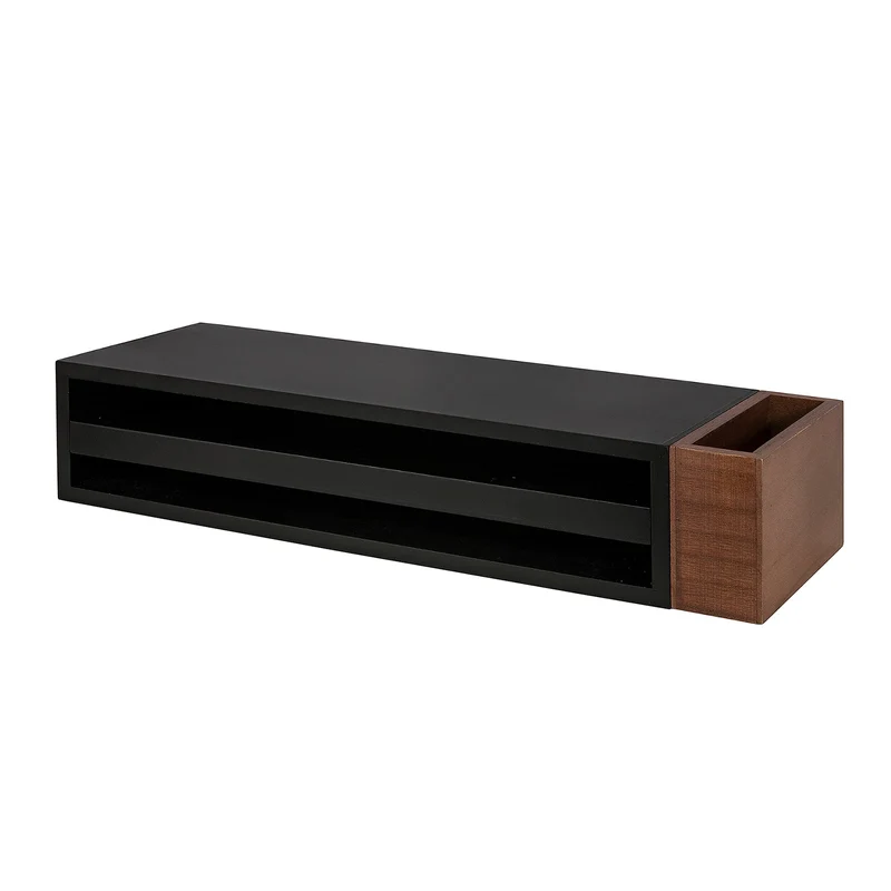 SoBuy FRG278-Sch Réhausseur d'écran Support de Moniteur Ergonomique Support pour Écran d'ordinateur Universal en Bois
