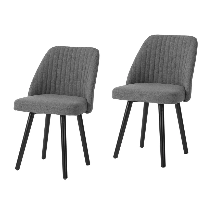 SoBuy FST84-HG x2 Lot de 2 Chaises de Salle à Manger Chaise de Cuisine Chaise de Visiteur avec Assise Rembourrée