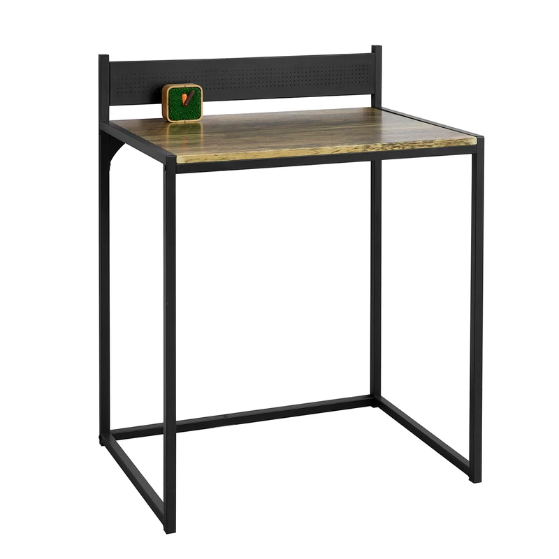 SoBuy FWT66-SCH Table Bureau Informatique Poste de Travail Table d’étude de Style Industriel, Petite Taille Gain d’Espace