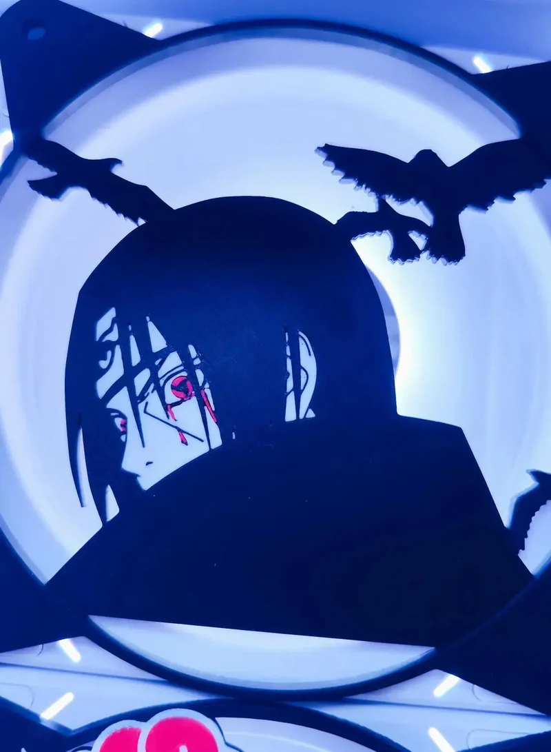 Grille Ventilateur Naruto 120mm/140mm - Visage Itachi Uchiha