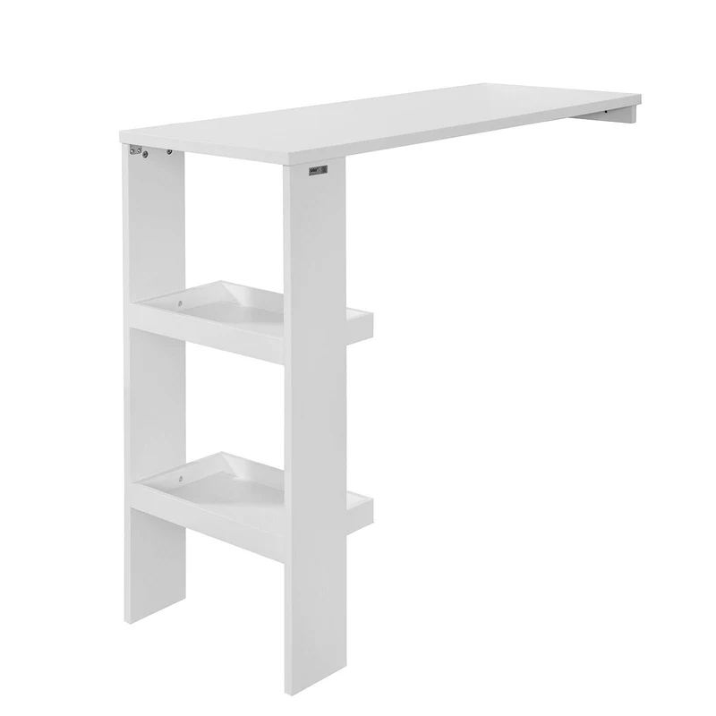 SoBuy FWT55-W Table de Bar Murale Table Haute de Bar Mange-Debout Cuisine