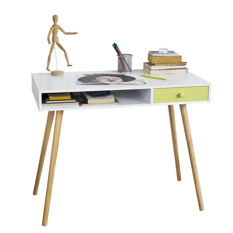 SoBuy FWT24-W Bureau Console ordinateur Table d'appoint Secrétaire Informatique