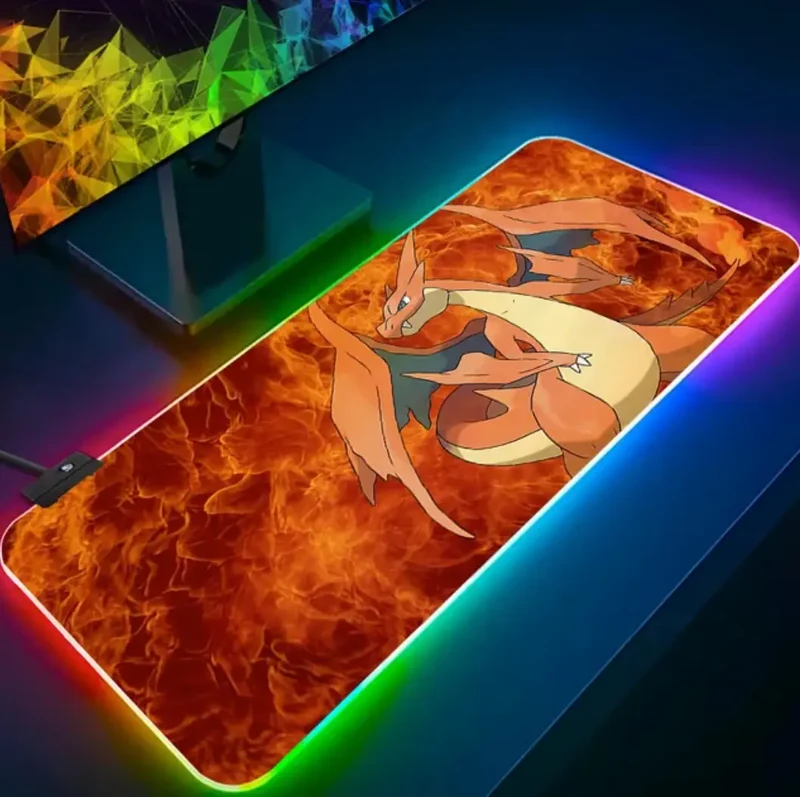 Tapis de Souris Gaming RGB Pokémon - Dracaufeu