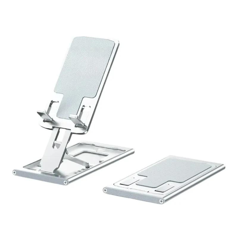 Support pour téléphone AeroRise Pro en Aluminium - Pliable pour Bureau et Lit – Alignement Optique et Confort Postural