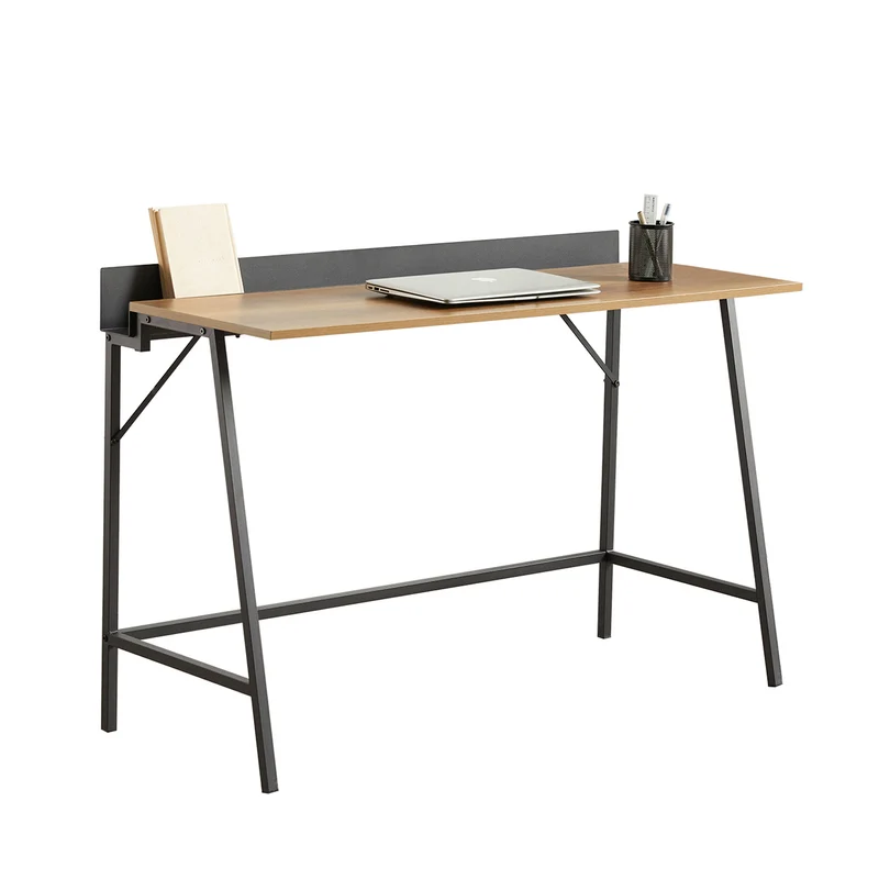 SoBuy FWT79-PF Bureau Informatique avec Passe-câble, Bureau d'Ordinateur Table d’Étude